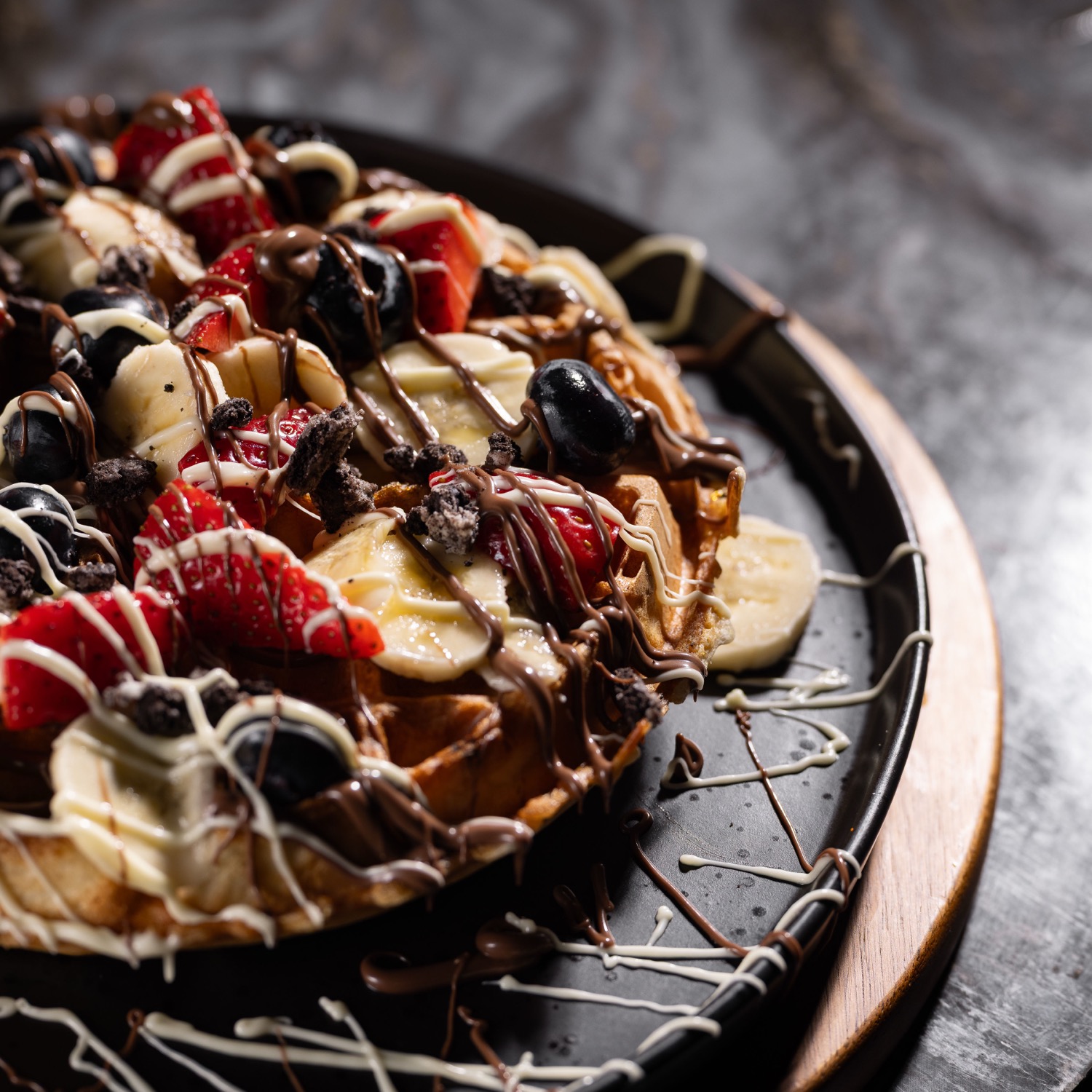 Italian dish styled for a menu, food photography