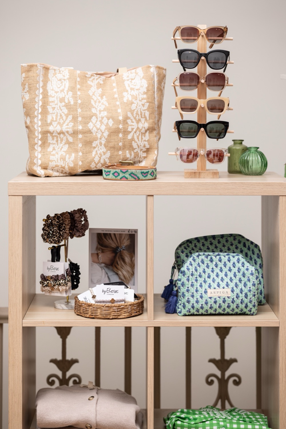Styled product photography on a clean set