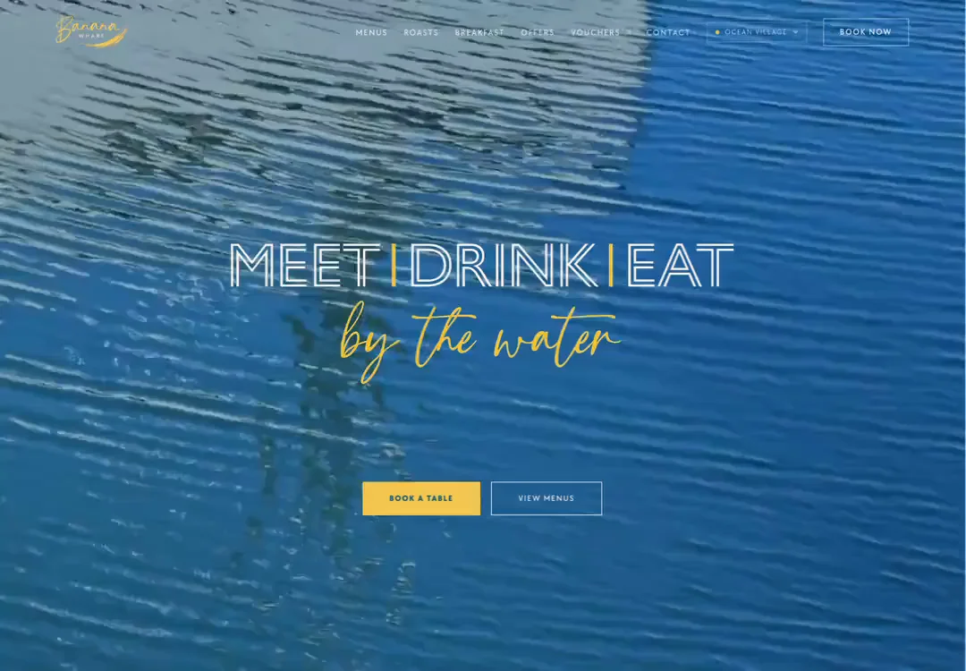 A recorded tour of the Banana Wharf website on a desktop screen